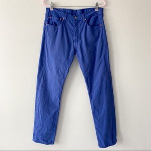 Levi's 501 Blue Straight Stretch Jeans Men's